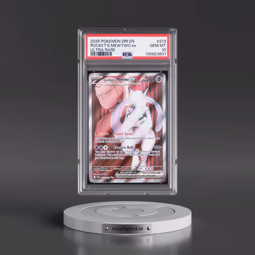 2025 Pokémon Dri EN-Destined Rivals #213 Team Rocket's Mewtwo EX - Holo Ultra Rare (PSA 10 GEM MINT)