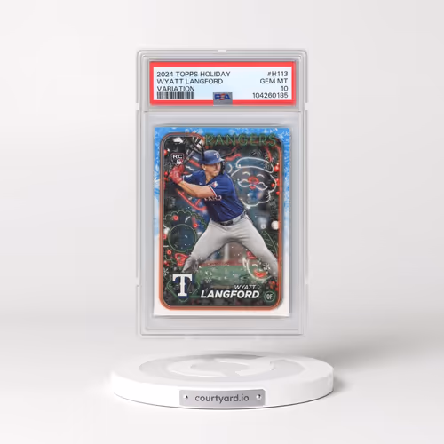 2024 Topps Holiday #H113 Wyatt Langford - Variation (PSA 10 GEM MINT)