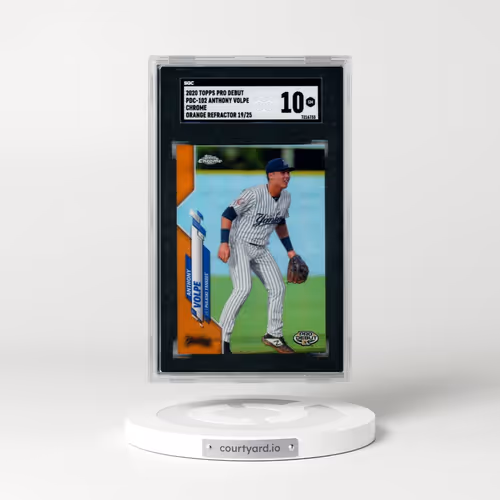 2020 Topps Pro Debut #PDC-102 Anthony Volpe - Chrome Orange Refractor (SGC 10 GEM MINT)