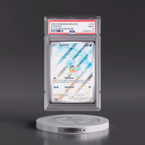 2023 Pokémon Mew EN-151 #170 Squirtle - Illustration Rare (PSA 9 MINT)