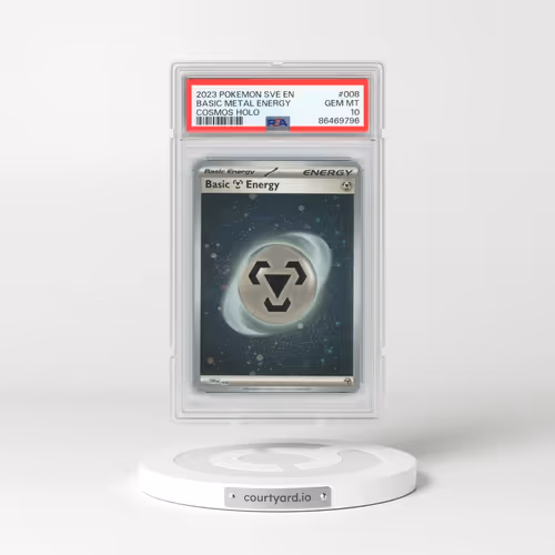 2023 Pokémon Sve EN-Basic Energies #008 Basic Metal Energy - Cosmos Holo (PSA 10 GEM MINT)