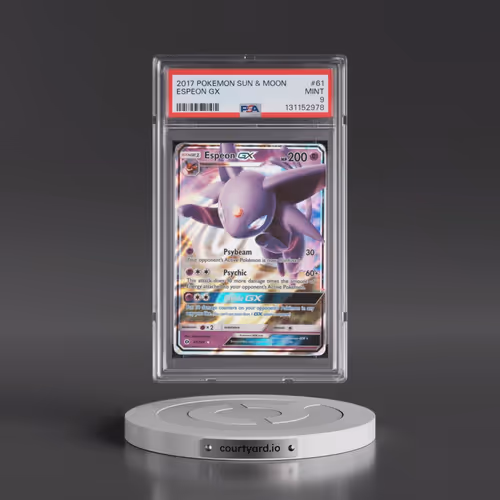 2017 Pokémon Sun & Moon #61 Espeon GX - Holo (PSA 9 MINT)