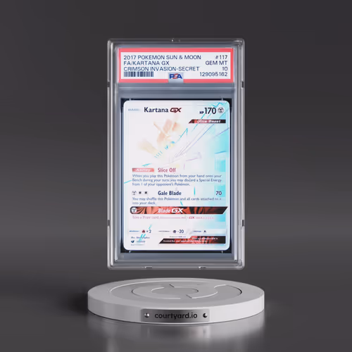 2017 Pokémon Sun & Moon Crimson Invasion #117 Kartana GX - Holo Full Art Secret (PSA 10 GEM MINT)