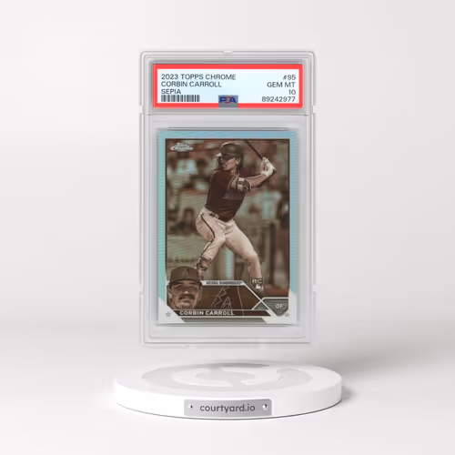 2023 Topps Chrome #95 Corbin Carroll - Sepia Refractor (PSA 10 GEM MINT)