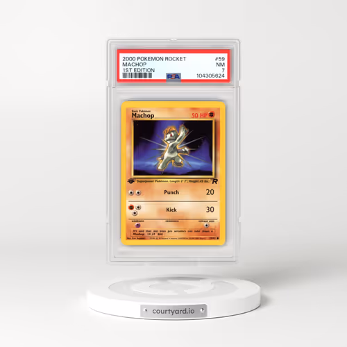 2000 Pokémon Rocket #59 Machop - 1st Edition (PSA 7 NM)