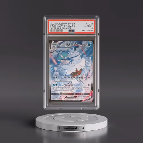 2022 Pokémon Sword & Shield Astral Radiance #TG15 Ice Rider Calyrex Vmax - Full Art (PSA 10 GEM MINT