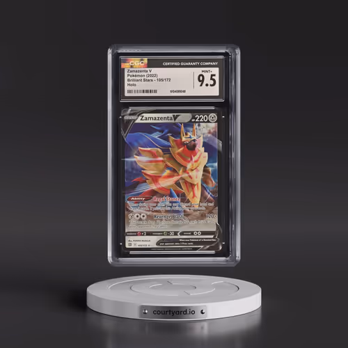 2022 Brilliant Stars #105/172 Zamazenta V - Holo (CGC 9.5 MINT+)