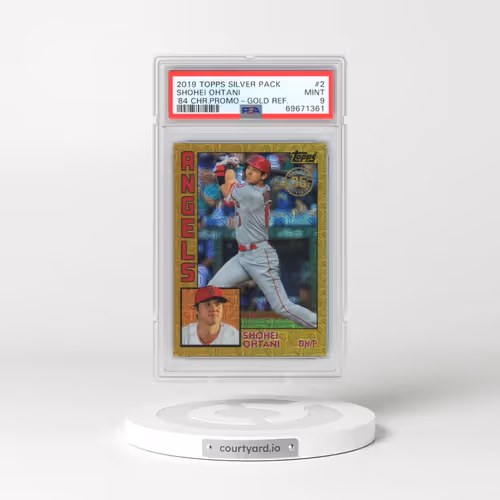 2019 Topps Silver Pack 1984 Chrome Promo #2 Shohei Ohtani - Gold Refractor (PSA 9 MINT)
