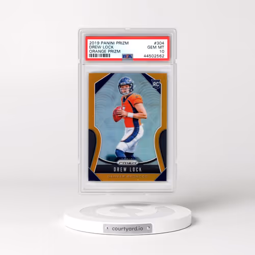 2019 Panini Prizm #304 Drew Lock - Orange Prizm (PSA 10 GEM MINT)