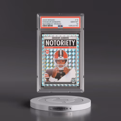 2025 Panini Mosaic Notoriety #13 Shedeur Sanders - Mosaic (PSA 10 GEM MINT)