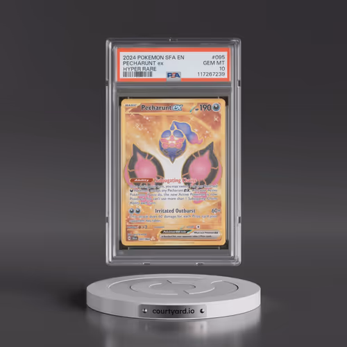 2024 Pokémon Sfa EN-Shrouded Fable #095 Pecharunt EX - Holo Hyper Rare (PSA 10 GEM MINT)