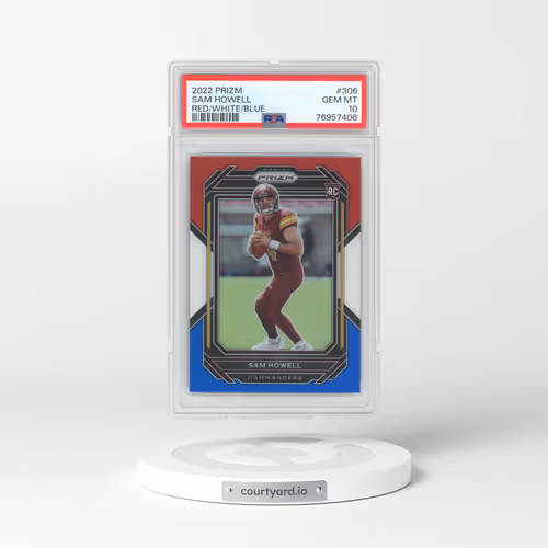 2022 Panini Prizm #306 Sam Howell - Red/White/Blue (PSA 10 GEM MINT)