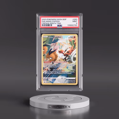 2023 Pokémon Swsh Black Star Promo #283 Galarian Zapdos - Crown Zenith Tins (PSA 9 MINT)