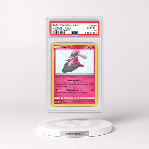 2019 Pokémon Sun & Moon Hidden Fates #SV36 Diancie - Holo (PSA 10 GEM MINT)