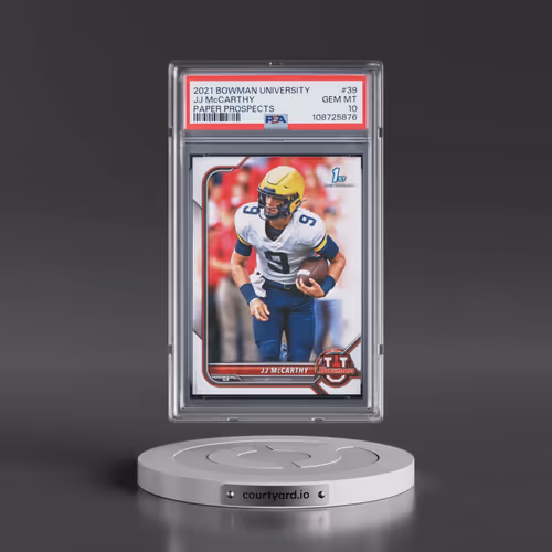 2021 Bowman University Paper Prospects #39 JJ McCarthy (PSA 10 GEM MINT)