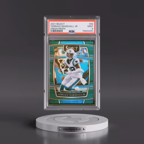 2021 Panini Select #62 Terrace Marshall Jr. - Green Prizm (PSA 9 MINT)