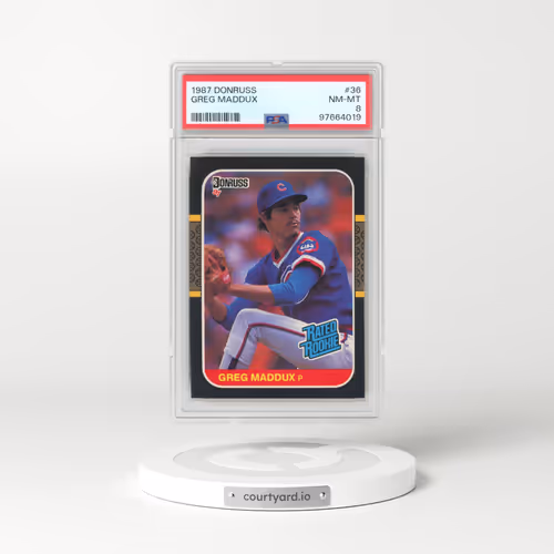 1987 Donruss #36 Greg Maddux (PSA 8 NM-MT)