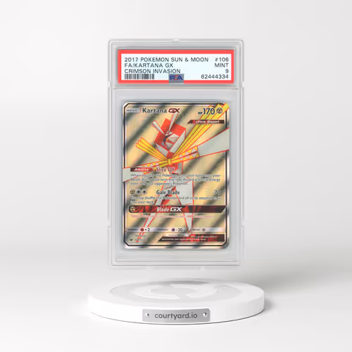 2017 Pokémon Sun & Moon Crimson Invasion #106 Kartana GX - Holo Full Art (PSA 9 MINT)