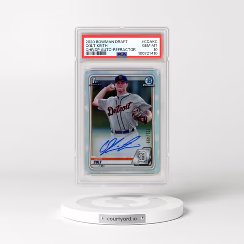2020 Bowman Draft Chrome Draft Picks Autographs #CDAKC Colt Keith - Refractor (PSA 10 GEM MINT)