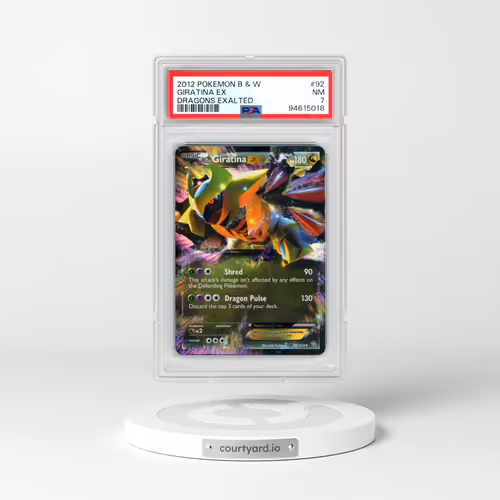 2012 Pokémon Black & White Dragons Exalted #92 Giratina EX - Holo (PSA 7 NM)