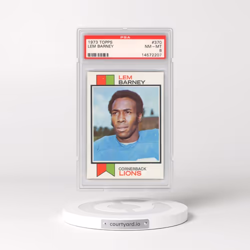 1973 Topps #370 Lem Barney (PSA 8 NM-MT)