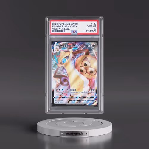 2020 Pokémon Sword & Shield Vivid Voltage #127 Aegislash Vmax - Full Art (PSA 10 GEM MINT)