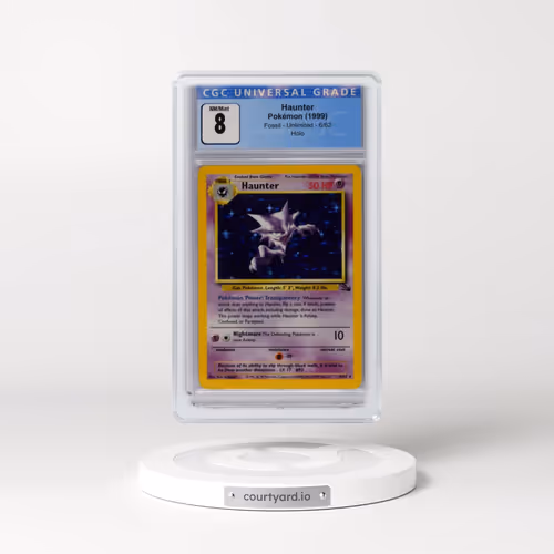 1999 Fossil #6/62 Haunter - Galaxy Star Holo (CGC 8 NM-MT)