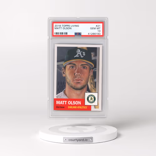 2018 Topps Living #21 Matt Olson (PSA 10 GEM MINT)