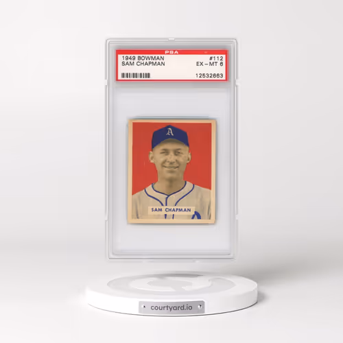1949 Bowman #112 Sam Chapman (PSA 6 EX-MT)