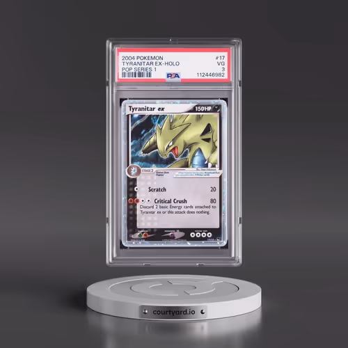 2004 Pokémon Pop Series 1 #17 Tyranitar EX - Holo Holo (PSA 3 VG)