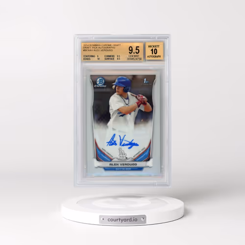 2014 Bowman Chrome Draft Draft Pick Autographs #BCAAV Alex Verdugo (BGS 9.5 GEM MINT)