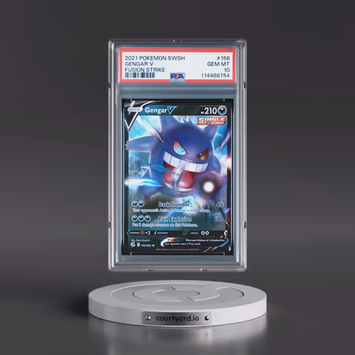 2021 Pokémon Sword & Shield Fusion Strike #156 Gengar V - Holo (PSA 10 GEM MINT)