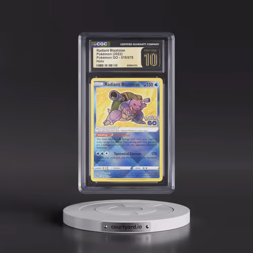 2022 Pokémon GO #018/078 Radiant Blastoise - Holo (CGC 10 PRISTINE)