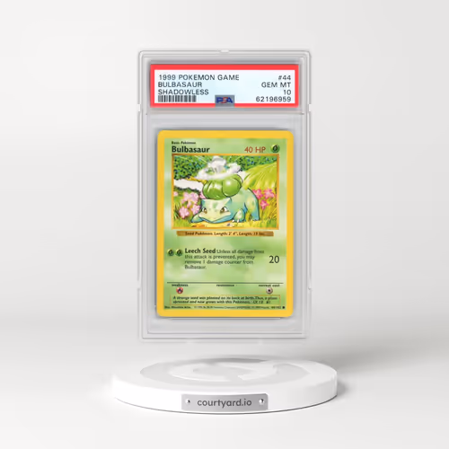 1999 Pokémon Game #44 Bulbasaur - Shadowless (PSA 10 GEM MINT)