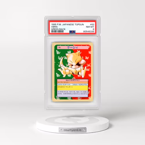 1997 Pokémon Topsun #63 Abra - Green Back (PSA 8 NM-MT)