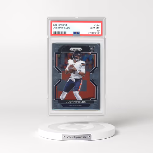 2021 Panini Prizm #334 Justin Fields (PSA 10 GEM MINT)