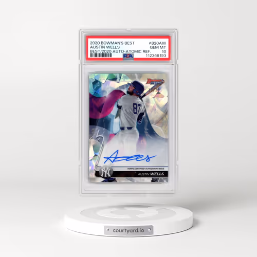 2020 Bowman's Best Best of 2020 Autographs #B20AW Austin Wells - Atomic Refractor (PSA 10 GEM MINT)