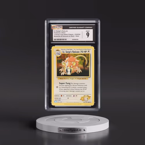 2023 Trading Card Game Classic - CLV, CLC, CLB #016/034 Lt. Surge's Raticate - Blastoise & Suicu