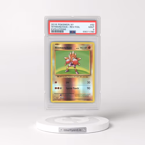 2016 Pokémon XY Evolutions #62 Hitmonchan - Reverse Foil (PSA 9 MINT)