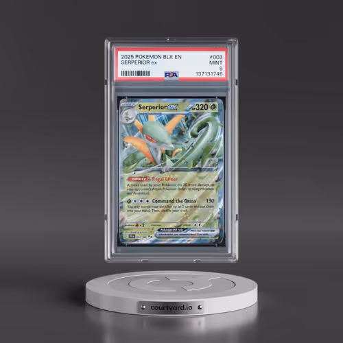 2025 Pokémon Blk EN-Black Bolt #003 Serperior EX - Holo (PSA 9 MINT)