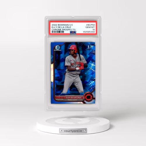 2022 Bowman Sapphire Edition Chrome Prospects #BCP50 Elly de La Cruz (PSA 10 GEM MINT)