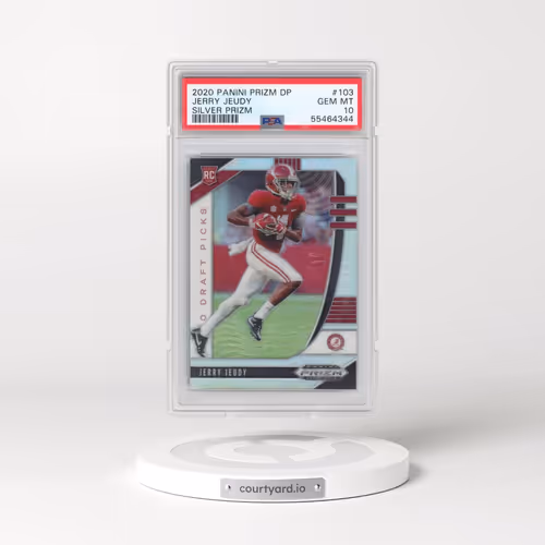 2020 Panini Prizm Draft Picks #103 Jerry Jeudy - Silver Prizm (PSA 10 GEM MINT)