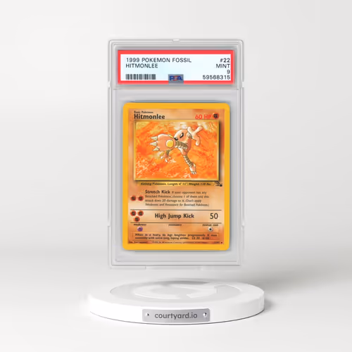 1999 Pokémon Fossil #22 Hitmonlee (PSA 9 MINT)