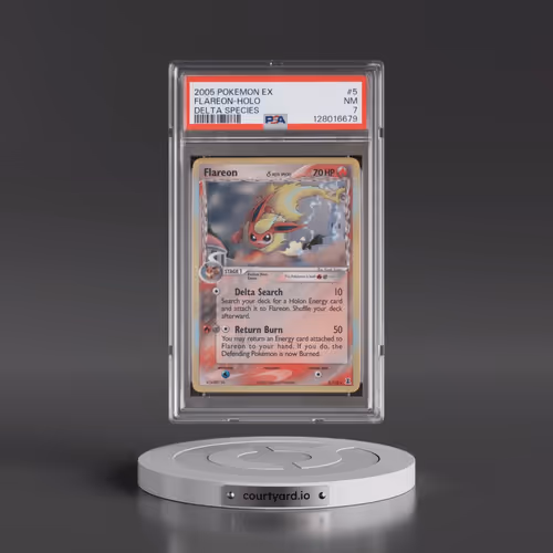 2005 Pokémon EX Delta Species #5 Flareon - Holo (PSA 7 NM)