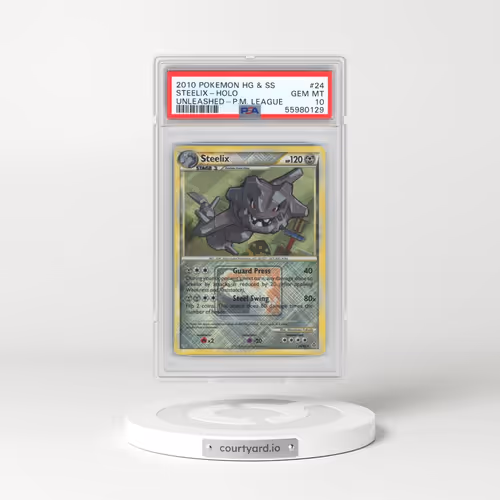 2010 Pokémon Heartgold & Soulsilver Unleashed #24 Steelix - Holo Crosshatch-2011 Pokemon League (PSA