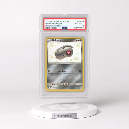 2019 Pokémon Sun & Moon Hidden Fates #SV30 Beldum - Holo (PSA 8 NM-MT)
