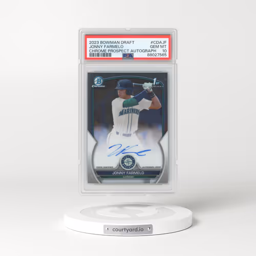 2023 Bowman Draft Chrome Prospect Autograph #CDAJF Jonny Farmelo (PSA 10 GEM MINT)