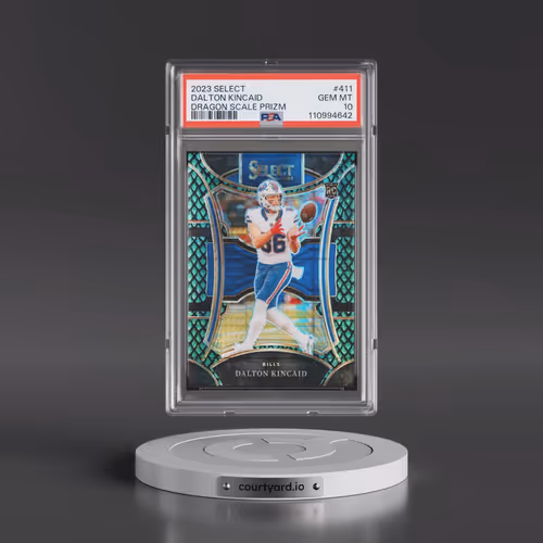 2023 Panini Select #411 Dalton Kincaid - Dragon Scale Prizm (PSA 10 GEM MINT)