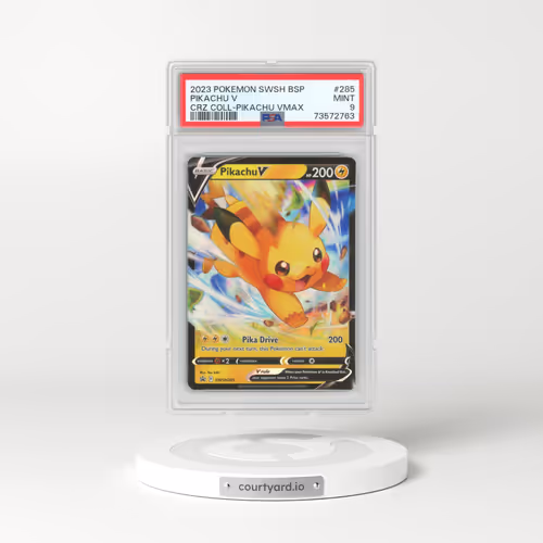 2023 Pokémon Swsh Black Star Promo #285 Pikachu V - Holo Crown Zenith Collections-Pikachu Vmax (PSA 9 MINT)