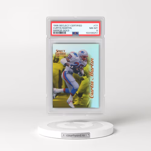 1996 Select Certified #77 Curtis Martin - Mirror Gold (PSA 8 NM-MT)
